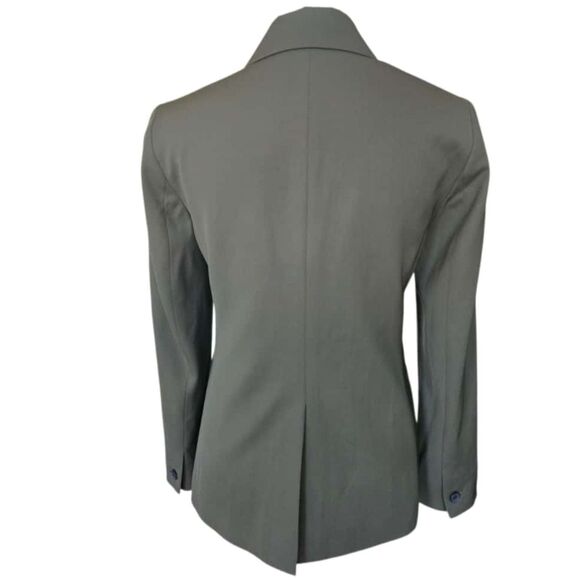 Everlane 100% Wool Olive Green Blazer Sz 2 | Preppy Minimalist Workwear - Picture 2 of 6
